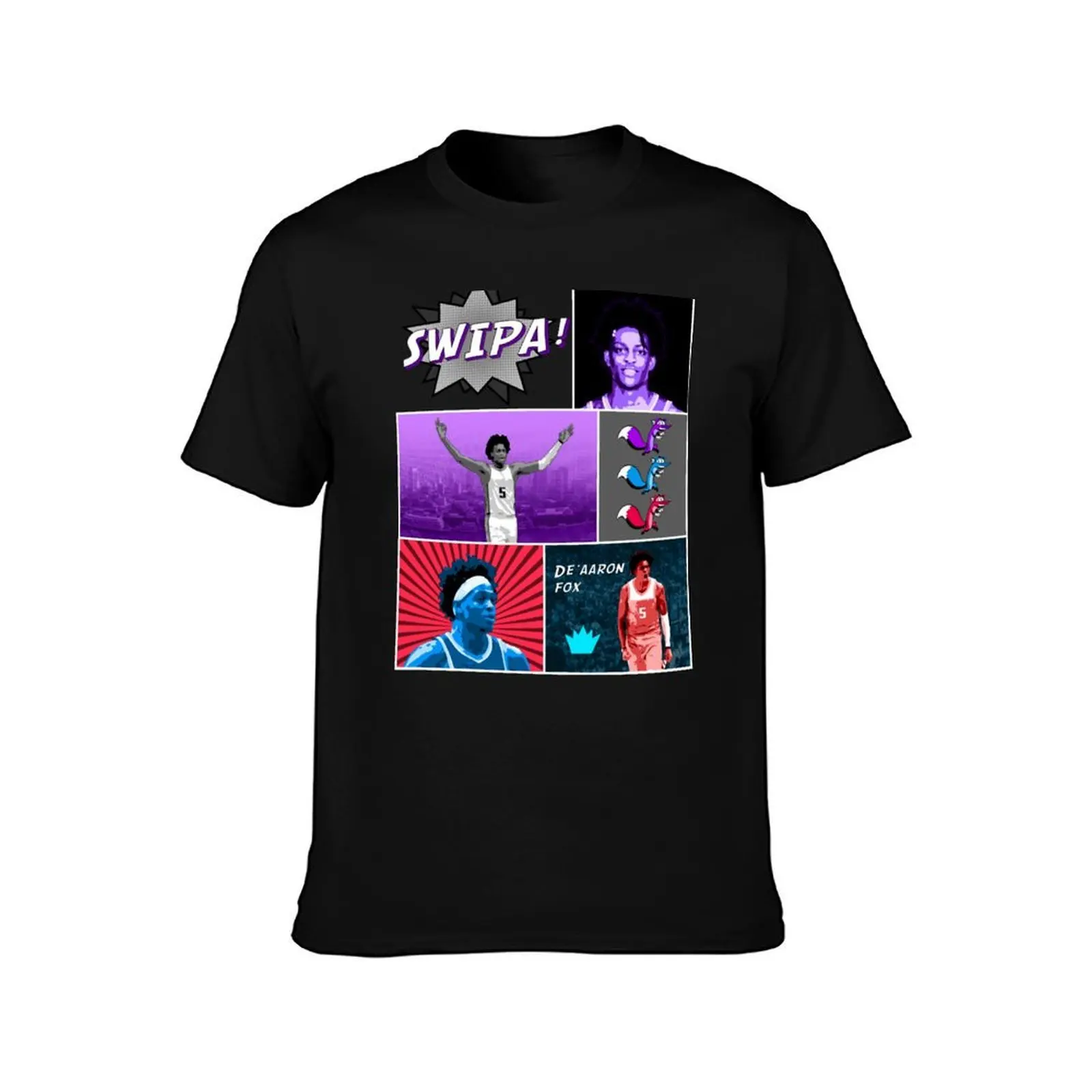 De_Aaron Fox Basketball Comic T-Shirt Casual All Match Tee Shirt for Men T-Shirt