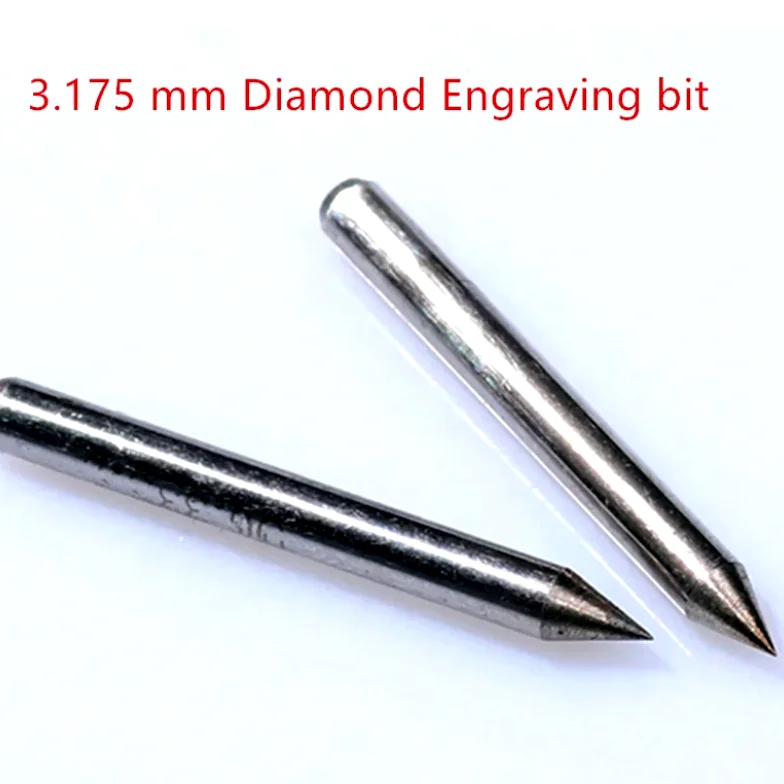 3,175 mm 3mm Diamant-Gravurbits Drag Engraver CNC Diamantspitze Metall- und Steinschnitzwerkzeuge Fräs- und Schneidwerkzeuge 2 Stück – Detail 4