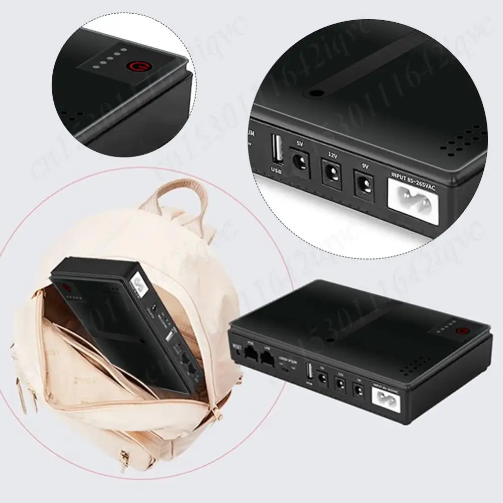 10400mAh Mini Portable UPS Uninterruptible Power Supply 5V 9V 12V UPS Backup Battery for WiFi Camera Router Speaker