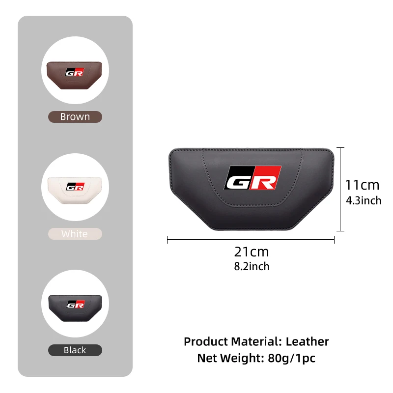 Car Leather Knee Pad Inside Knee Cushion Comfortable Leg Hold Accessories For Toyota GR Sport Gazoo Racing Yaris 86 Corolla view 6