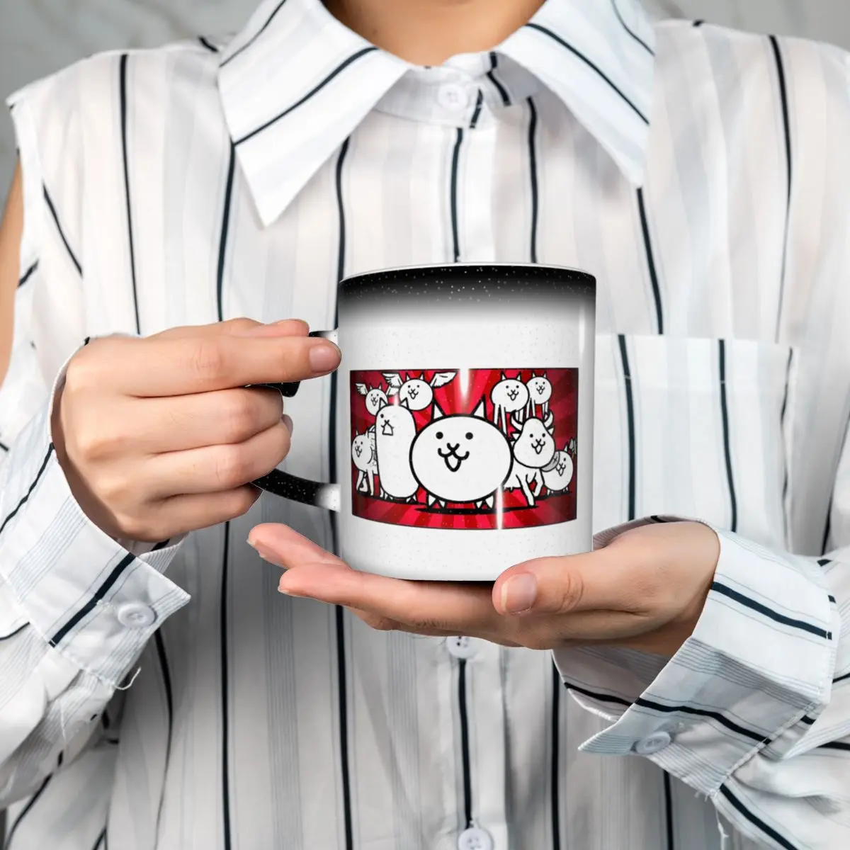 Nyanko Great War Battle Cats Mug Funny Ceramic Coffee Cups Tea Mugs Milk Cup Drinkware Gift for Friends