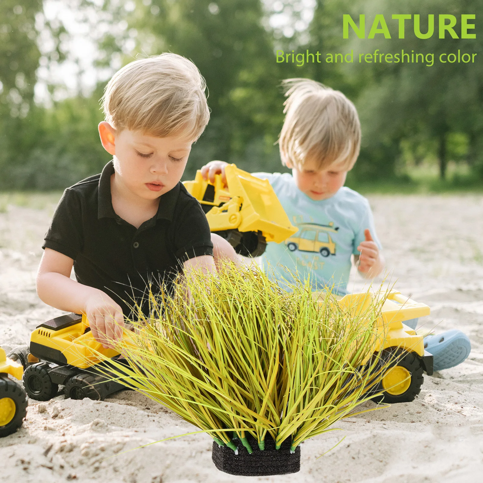 

Simulated Cattail Decoration Railway Artificial Grass Model Flower Shrub Static Tuft Mini Green