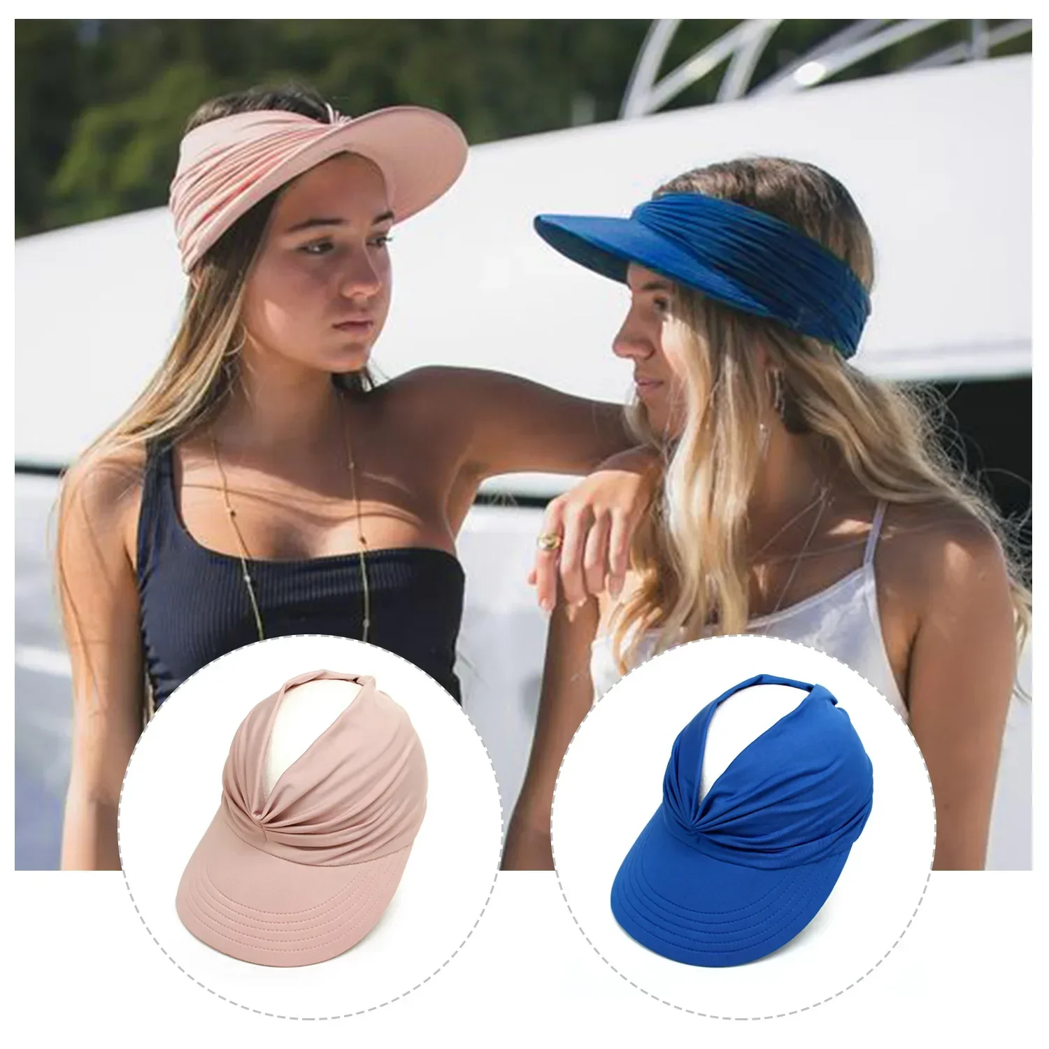 Flexible Adult Hat for Women Anti-UV Wide Brim Visor Hat Easy To Carry Travel Caps Fashion Beach Summer Sun Protection Hats