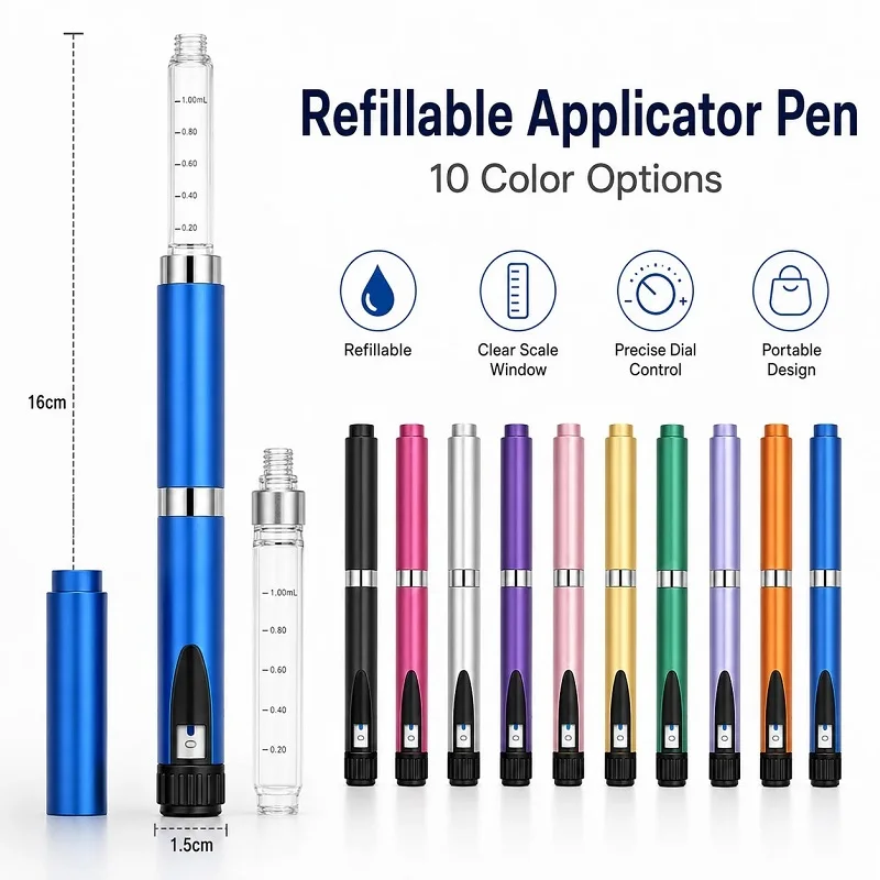High-Quality V2 Reusable /*Metal Injection Pen Compatible with 3ml Cartridges Sub Bottle Customizable for Personal Care Beauty