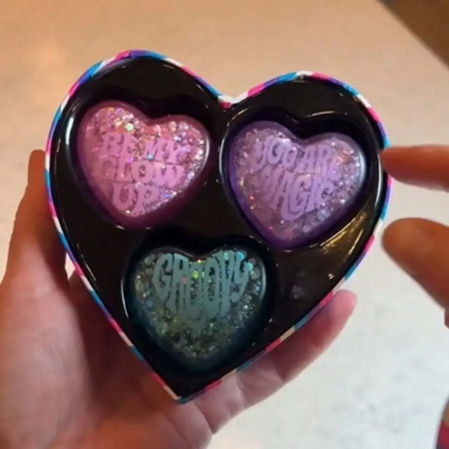 

Valentine's Day Stress Relief Nee Doh Teenie Sparkle Hearts Limited Edition Mini Squishable Gift, Suitable For Valentine's Day
