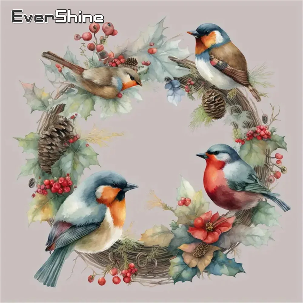 Evershine Neue Ankunft Diamant Mosaik Vogel Tier DIY Malerei Kranz Kreuz Stich Kits Diamant Stickerei Perlen Dekor für Zuhause