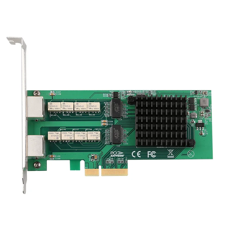 Intel 350AM2 baseado em portas duplas de cobre Gigabit Ethernet PCI Express Bypass PCIe4X 1G Adapt de rede de servidor