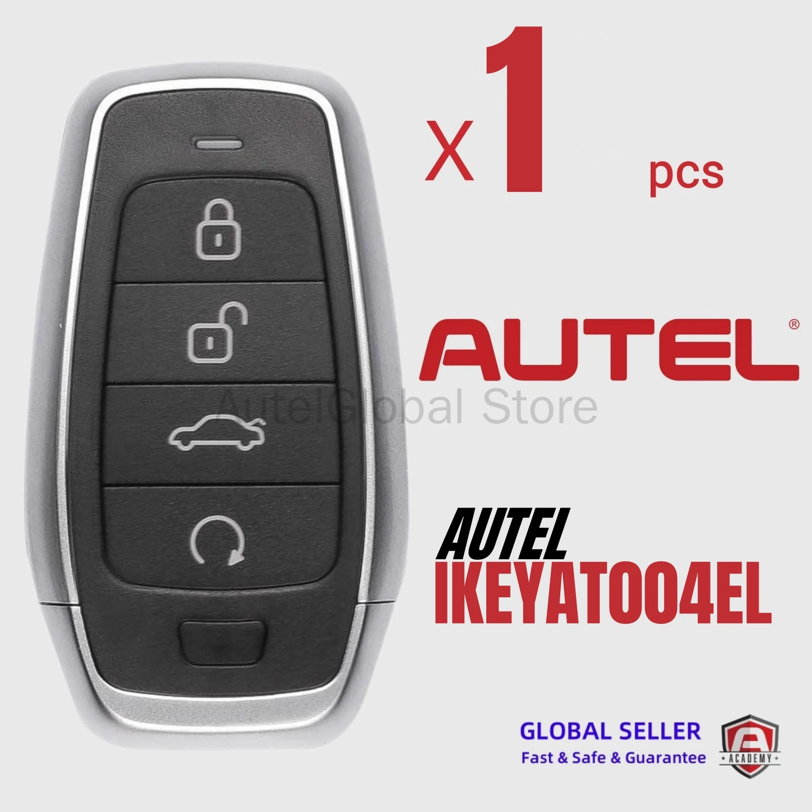 1PCS Autel Ikey IKEYAT004EL AT004EL Independent Universal Smart Remote Key 4 Buttons For Autel Smart Key For KM100 IM508 IM608