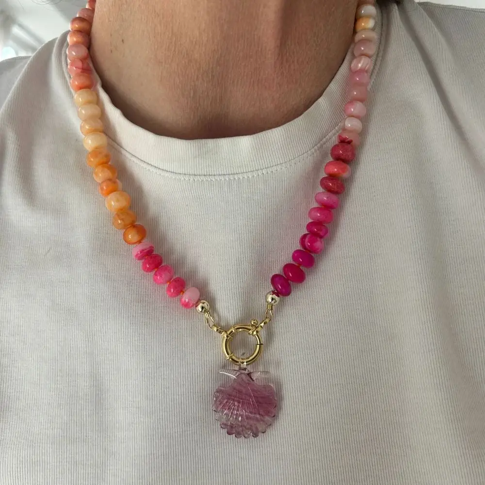 

Creative Bohemia Flower Necklace Colorful Handmade Floral Chain Choker Charms Jewelry Beads Pendant Necklace Summer