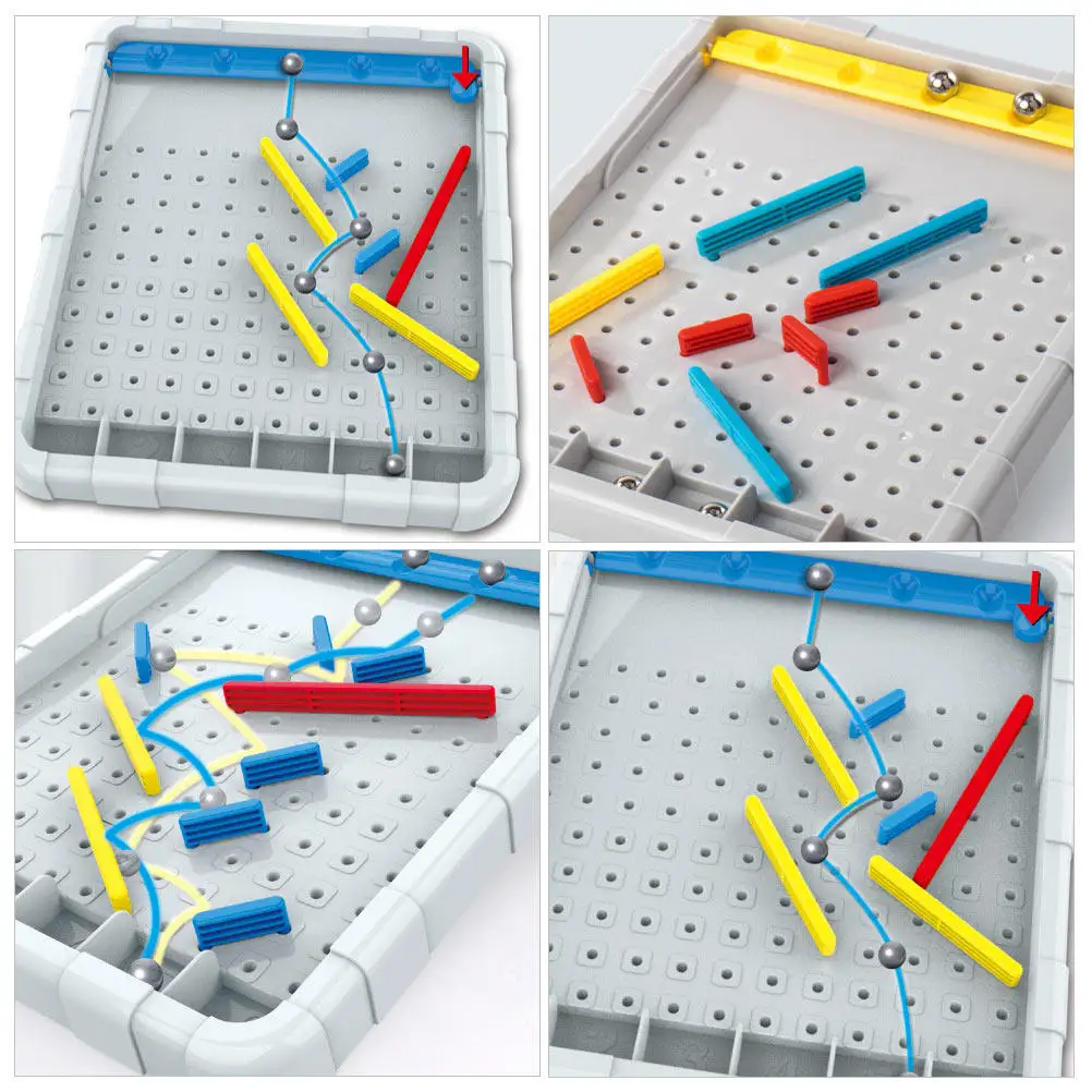 

1Pcs Marble Maze Gray Interactive Bead Labyrinth Puzzle Bright Colors Brain Development Thinking Training Board Game