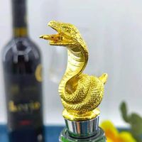 Snake Head Wine Pourer Bottle Stoppers Zinc Alloy Bar Tools Wedding Party Drinks Wine Aerators Kitchen Tool Accessories