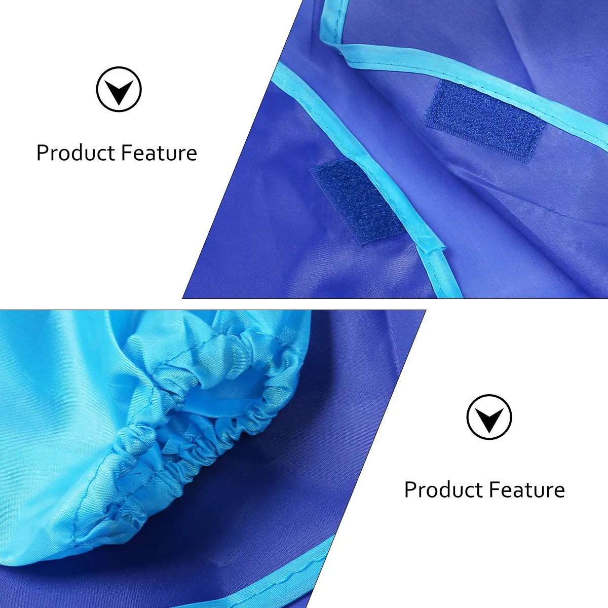 

Детский художественный фартук-халат водонепроницаемый, с длинными рукавами, синий, большой размер, машинная стирка, простой в уходе