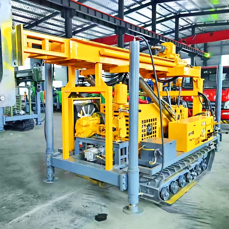 Hydraulic Deep Borehole Water Well Drilling Rig 200m/300m Portable Diesel Pump & Motor Rotary Rig Core Exploration Drilling Rig