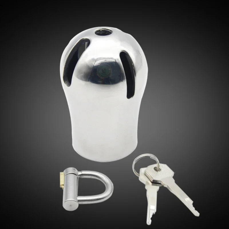 Male Chastity Device Penis Cage with Plugs Accessories PA Magic Lock Stainless Steel Material Piercing Chastity Device Adult Toy