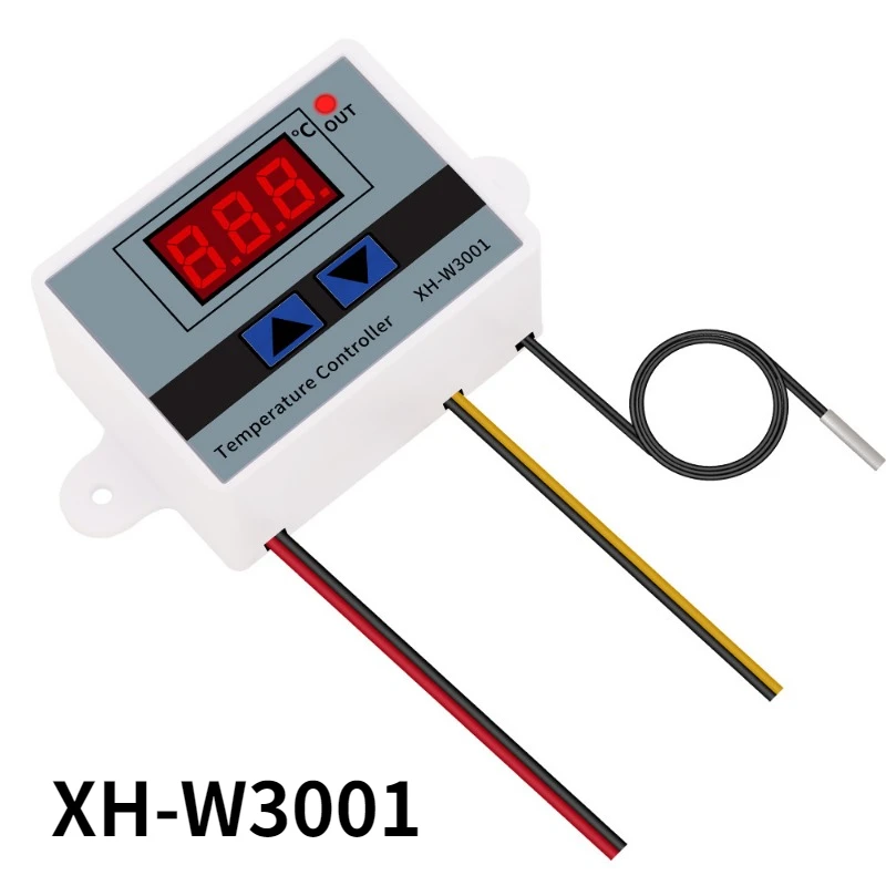 XH-W3001 10A 12V 24V 110V 220V AC Digital LED Temperature Controller For Incubator Cooling Heating Switch Thermostat NTC Sensor