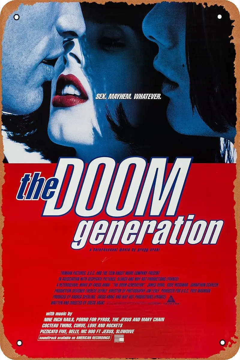 The Doom Generation Movie Poster Vintage Metal Tin Sign Retro Wall Art Decor