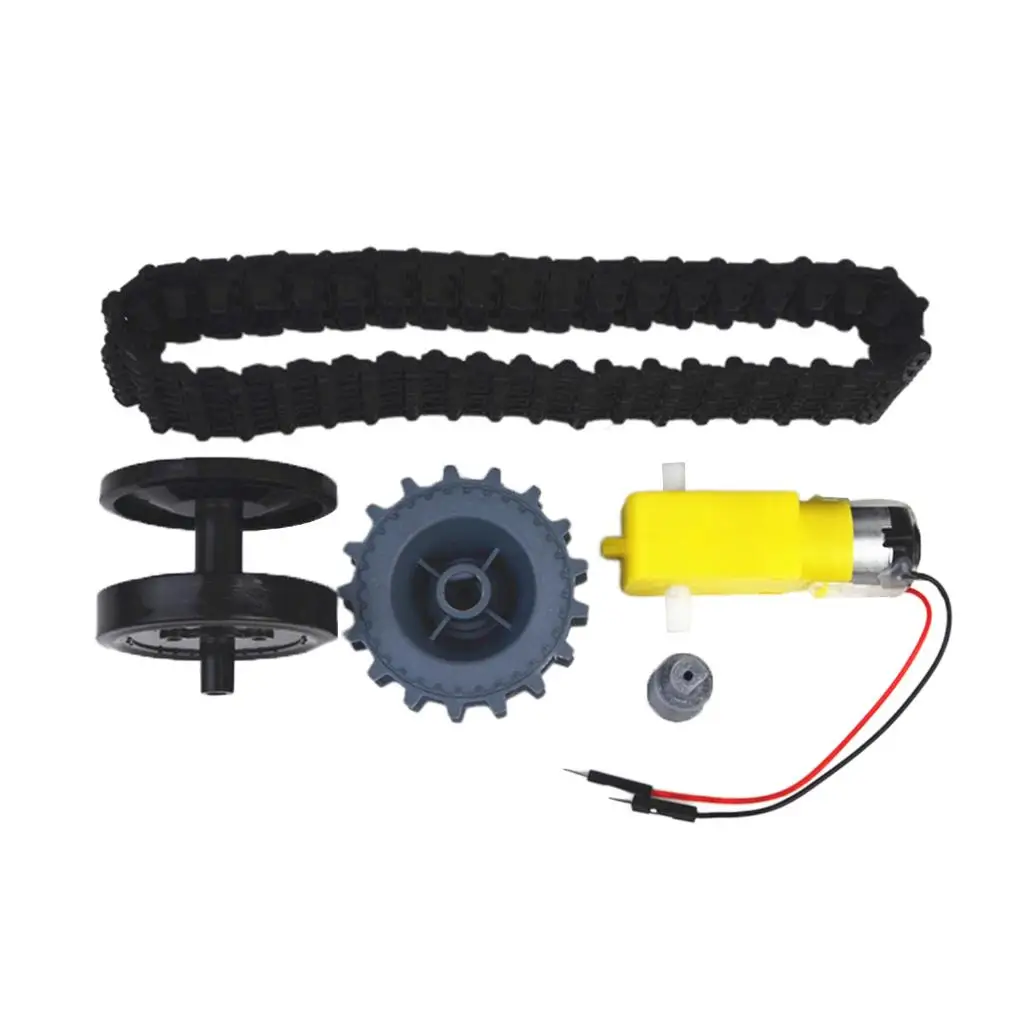 

Plastic Tank Track Conveyor TT Motor Wheels Set for DIY Tankers