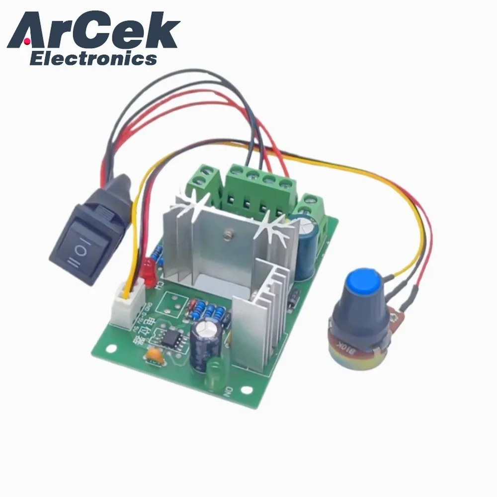 

DC 6-30V 6A Motor Speed Controller Reversible PWM Control Forward/Reverse Switch Board 6V-30V 12V 24V Max 10A Module