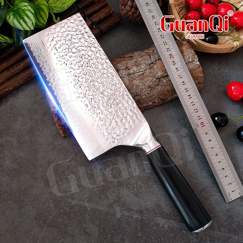 8 Inches Chopper Knife Damascus Steel Chinese Kitchen Knife Professional Meat Cleaver Knife Kitchen Accessaories