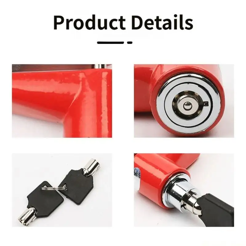 

31BE Mountain Bicycles Brakes Padlock Motorcycle Bike AntiTheft Wheel Disc Brakes Lock Safety Disc Wheel Lock with