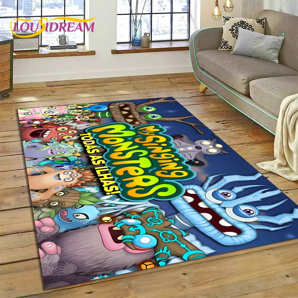 

3D Game My Singing Monsters Cartoon Carpet Rug for Bedroom Living Room Home Sofa Decoration,Children Game Large Decor Floor Mat