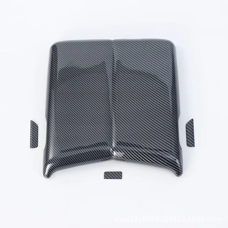 Carbon Fiber/Silver/ ABS Car Center Armrest Contain Box Cover Trim Styling Sticker Fit For Toyota Landcruiser LC300 2023