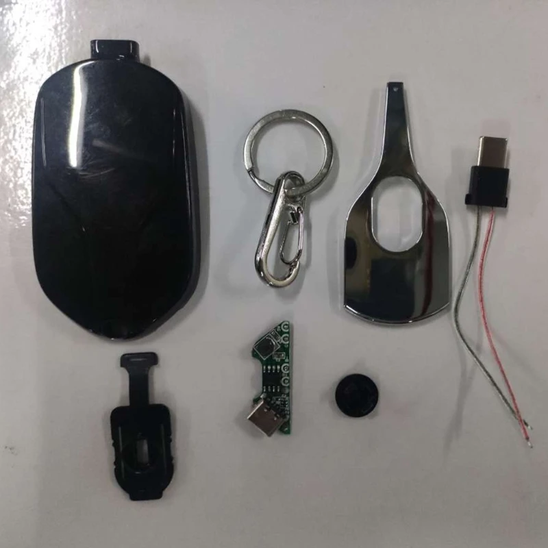 Portable Mini Type-C Power Bank case Keychain Emergency Charger for Type-C Android Smartphone Power Bank case no Battery