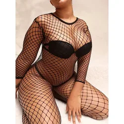 Bodystocking Sexy para mujer, lencería de encaje sin espalda, Catsuit transparente, medias corporales de entrepierna abierta para sexo, monos exóticos