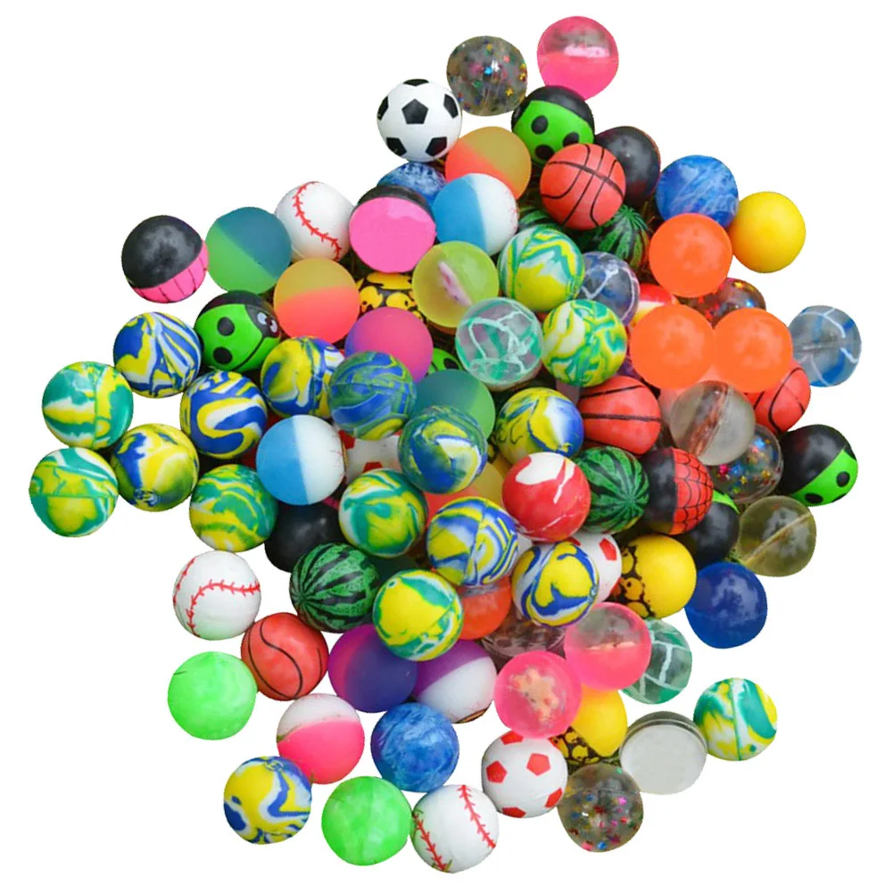 

40 Pcs Rubber Ball Assorted Bouncy Balls Small Kids Birthday Party Favor Solid Random Bag Fillers