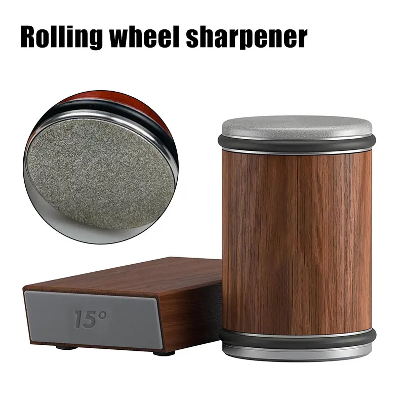 

Rolling Knife Sharpener Adjustable Angle Cylindrical Grinding Stone Magnetic Knife Holder Diamond Sharpening Stone Kit