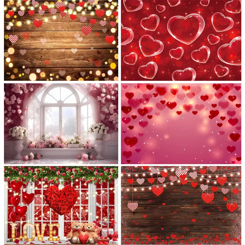 

SHUOZHIKE Valentine's Day Photography Backdrops Props Bokeh Rose Wedding Wooden Wall Arch Door Window Studio Background WW-06