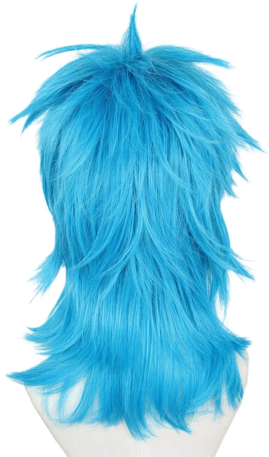 Womens Game Wig Costume Halloween Cosplay Wigs For Men Short Blue Sally Face Wig Synthetic Medium Length Straight Blue