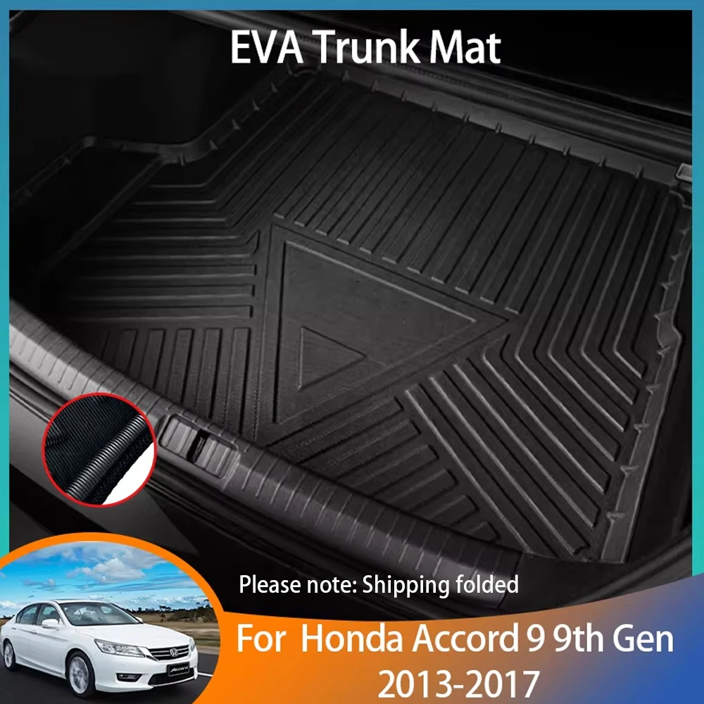 For Honda Accord 9 9th Gen 2013 2014 2015 2016 2017 Auto Accessorie EVA Trunk Mat Floor Tray Liner Cargo Boot Carpe Waterprooft