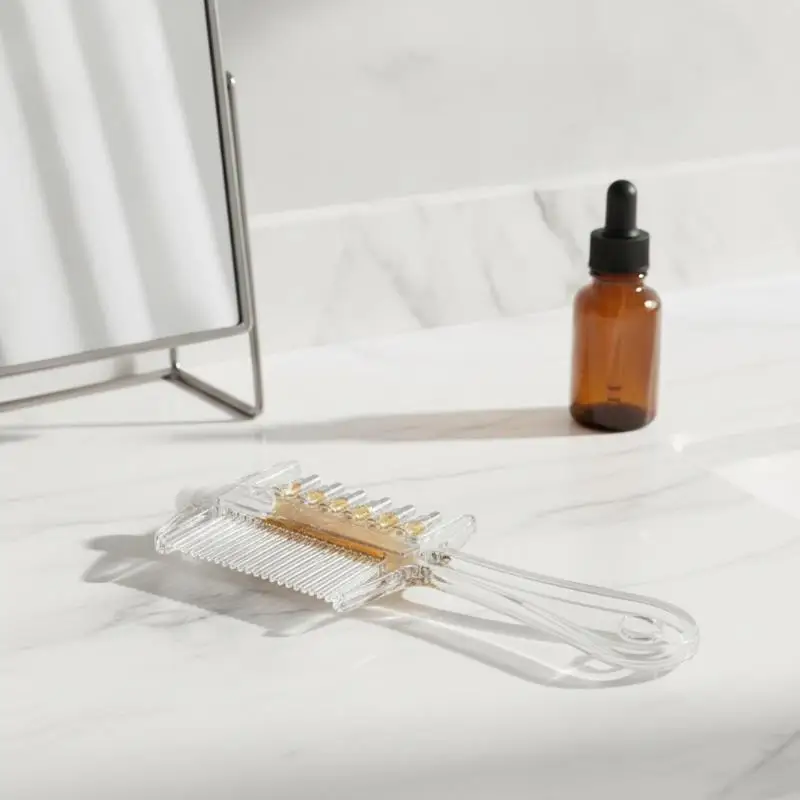 2 In 1 Scalp Applicator Comb With 7 Rolling Massage Tips Hair Growth Serum Oil Applicator Even Liquid Dual Sided Massage Comb