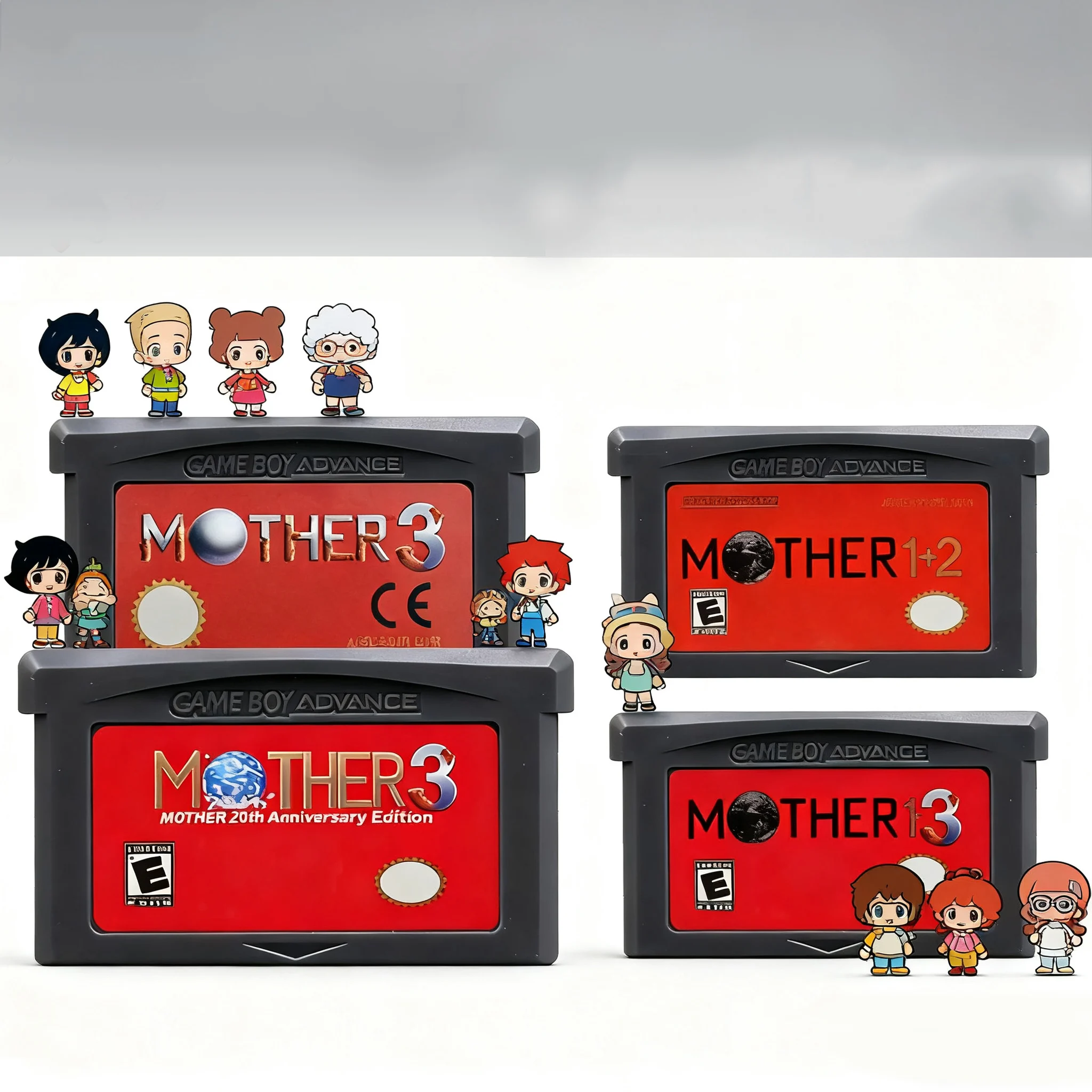 GBA الأم سلسلة لعبة خرطوشة 32 بت لعبة فيديو بطاقة وحدة التحكم الأم 1 2 3 الولايات المتحدة الأمريكية/الإصدار رمادي شل ل GBA NDS