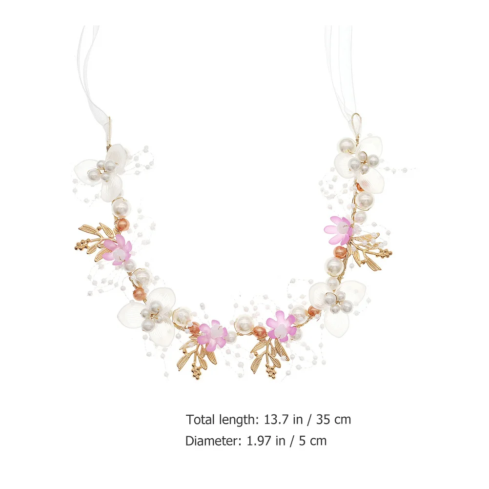 

Цветочная повязка на голову с жемчугом, свадебный головной убор, лента, свадебная повязка на голову для невесты, свадебные аксессуары для волос на свадьбу, аксессуары для волос невесты