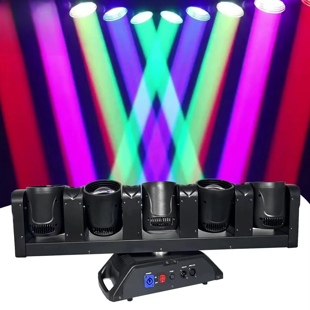 

Two Lighting 5 Eye Sky Cannon Shake Moving Headlights RGBW Laser 5x60w Pixel beam of light Cleaning Strobe Stick