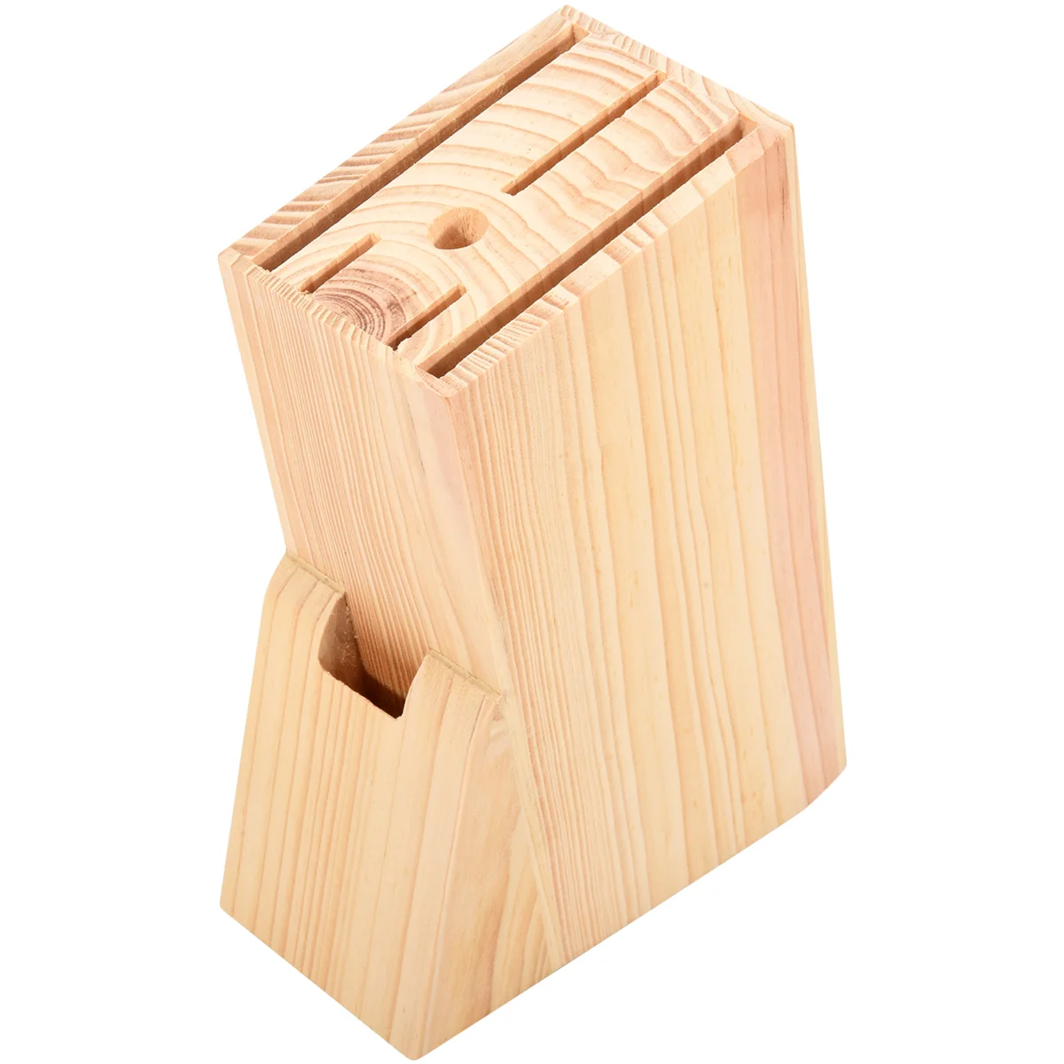 Kitchen Wood Knife Holder Bamboo Knife Block Stand Storage Shelf Rack Storage Box Organizer Kitchen Tool Accessories