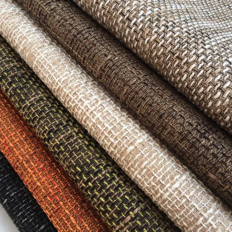 High End Sofa Cover Fabric Coarse Linen Super Thick Solid Color Cotton Linen DIY Pillow Cushion Engineering Background Fabric