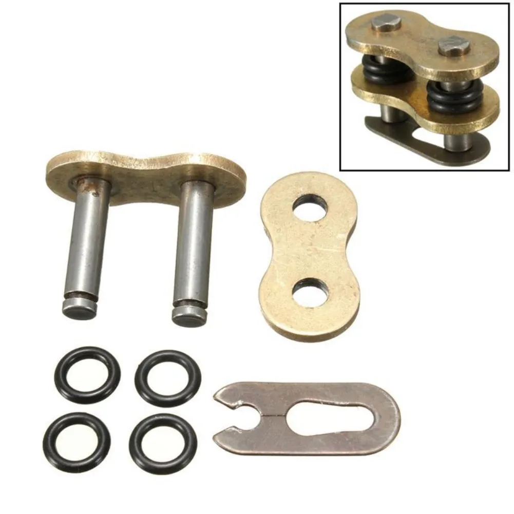 Oil Seal Chain Master Link Kit for 428 520 525 530 Roller Chains Stainless Steel Construction for Motorcycle Repairs