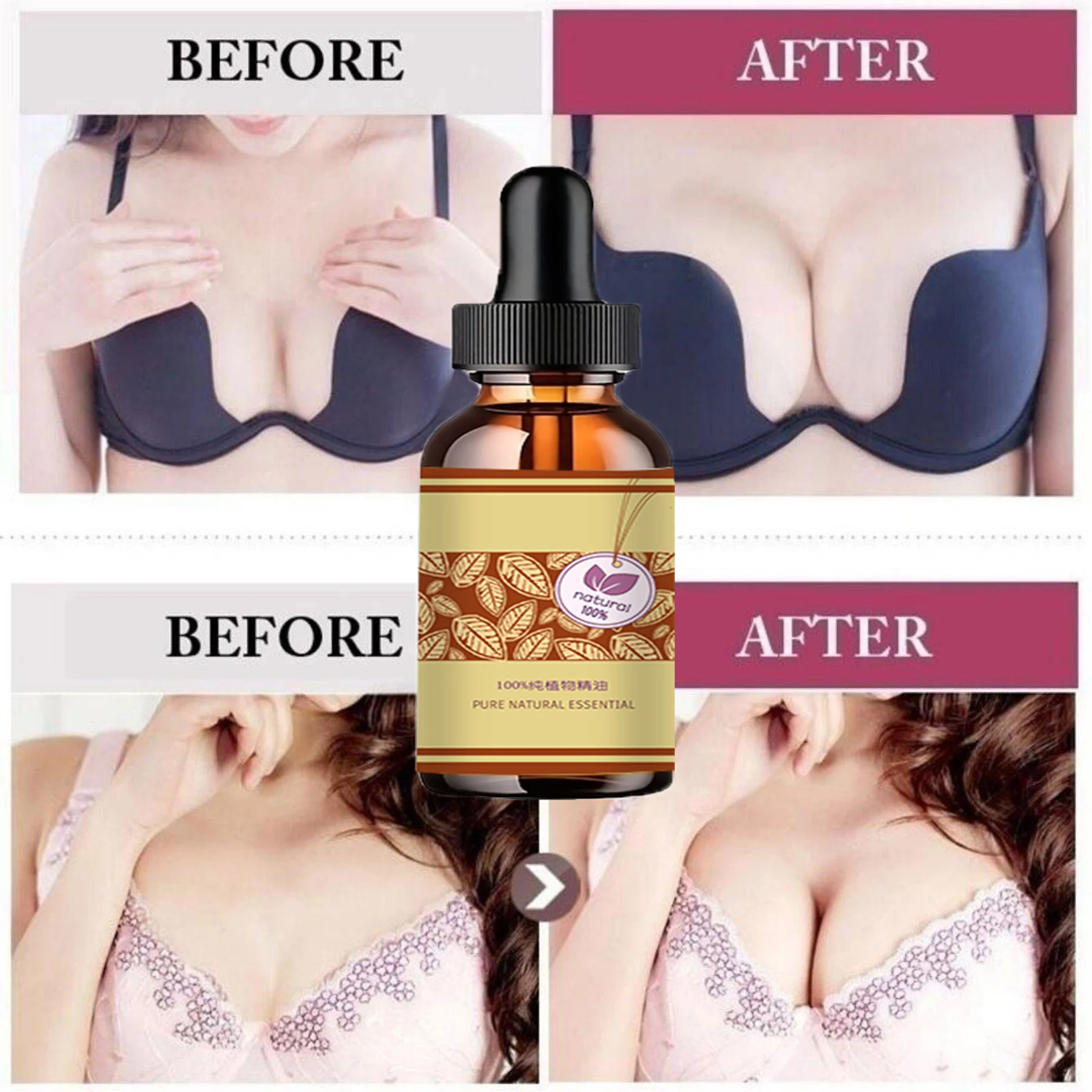 100% Natural Breast Plump Essential Oil Grow Up Busty Breast Enlargement Breast Enlargement Massage Oil Cream