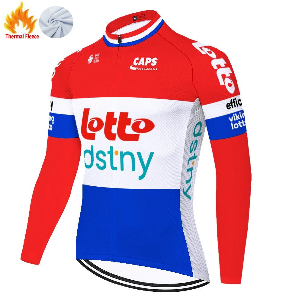 Maillot de ciclismo de invierno de lana para hombre 2026 Lotto Team, ropa de ciclismo MTB, maillot VTT, camiseta de ciclismo para hombre