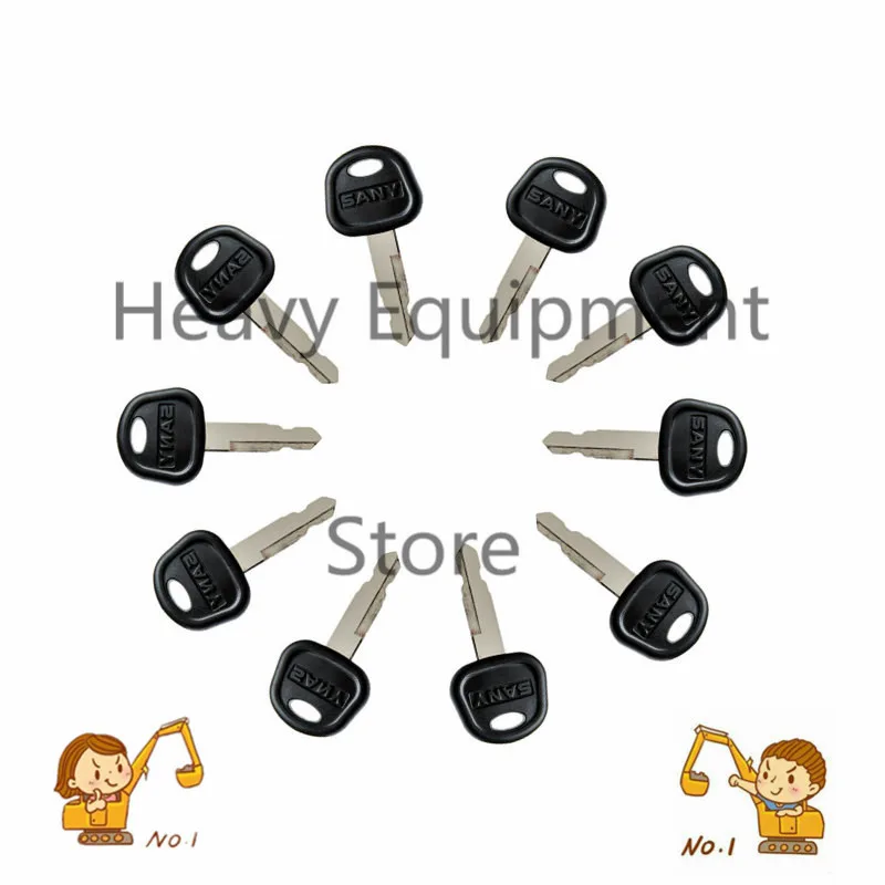 

10x Heavy Equipment Ignition Key For Sany Excavator Bulldozer Loader