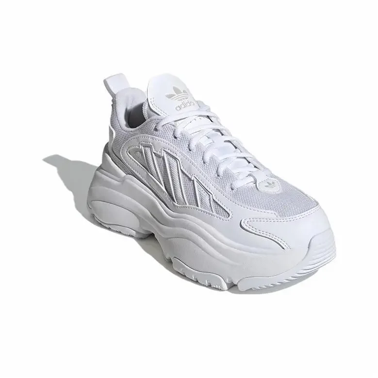 

Adidas оригинальные OZGAIA простые однотонные износостойкие повседневные туфли с низким вырезом женские белые
