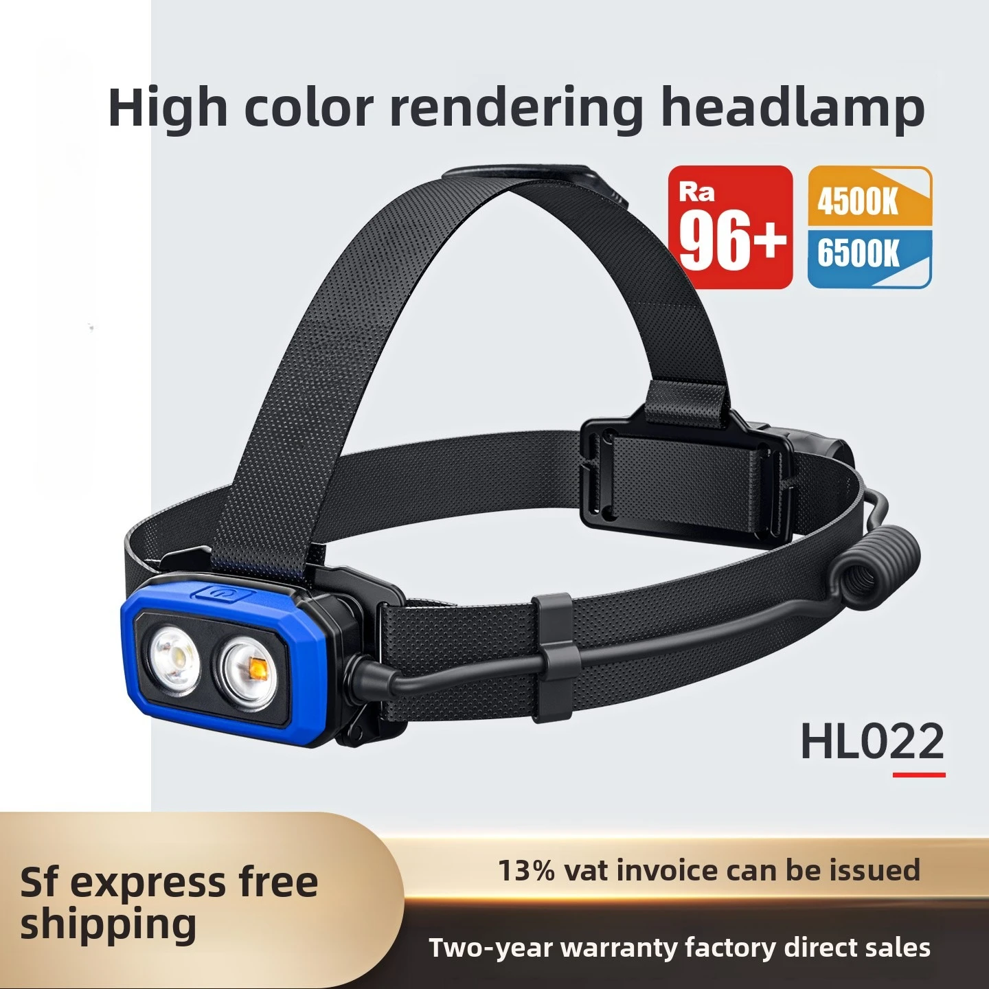 

VOLODYMYR Spotlight Headlamp High Color Rendering Strong Light Rechargeable Lighting Lamp Ultra-Long Battery Life Waterproof