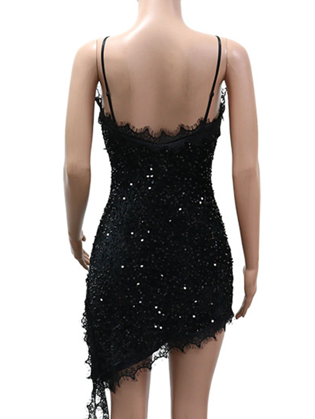 Sexy Backless Black Mini Sequin Summer Dress Women Evening Party Dresses for Woman Bodycon Club Evening Birthday Dress Vestidos