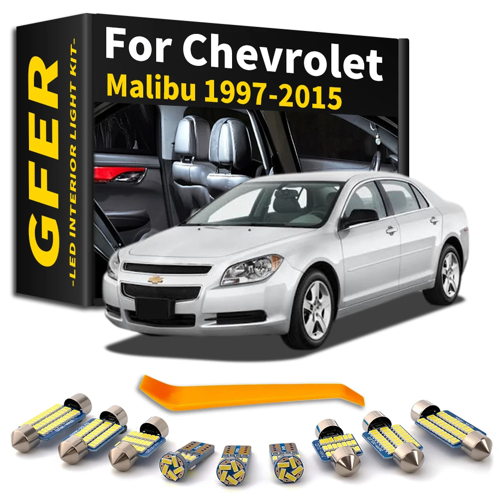 Car LED Interior Light Canbus License Plate Lamp For Chevrolet Malibu 1997 2000 2008 2010 2011 2012 2013 2014 2015 Accessories