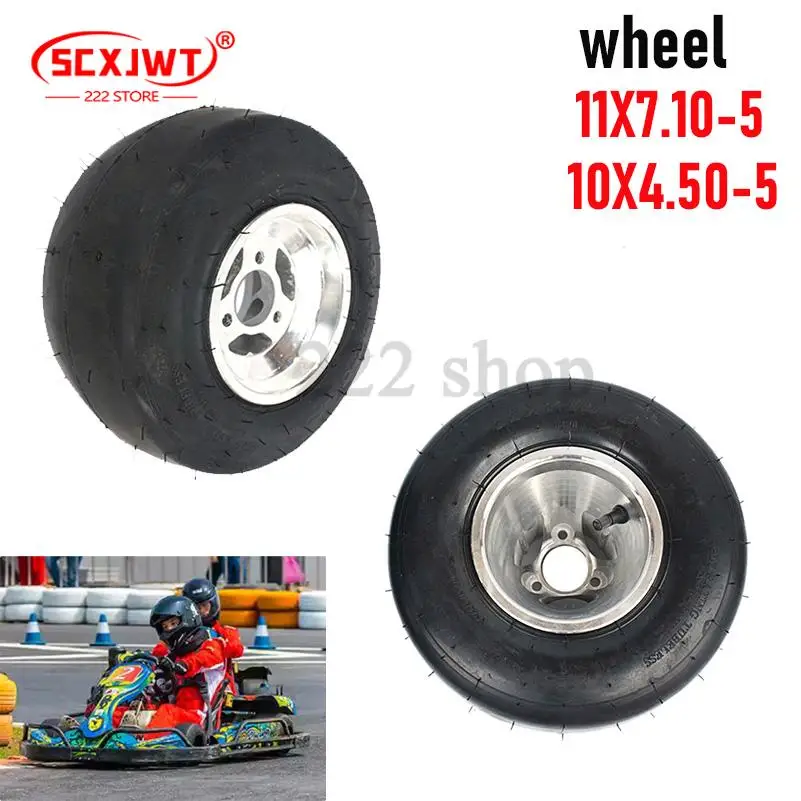 

5 inch 10x4.50-5 front wheel or 11x7.10-5 rear wheel go kart tire DIY four wheel go kart ATV UTV four wheel car four wheel
