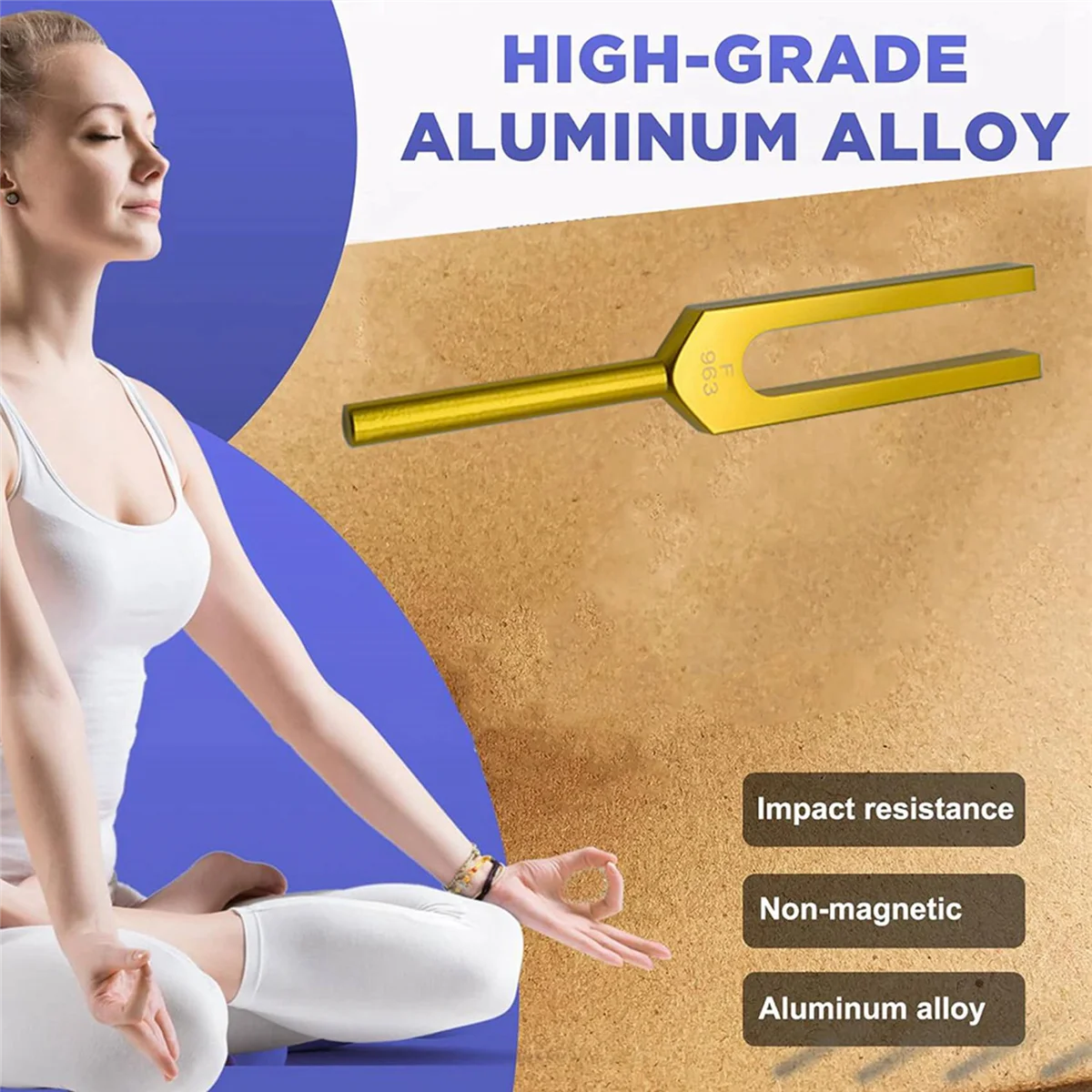 Juego de diapasones A14M 2X F 963HZ, diapasón para curar chakras, terapia de sonido, mantener el cuerpo, la mente y el espíritu en perfecta armonía