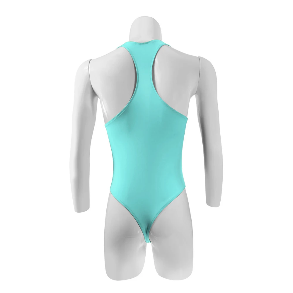 Herren Ice Silk Body Nahtlose Wrestling Singuletts Overall Sexy Backless Strampler Ärmellose Unterhemden Mann Fitness Sportwear
